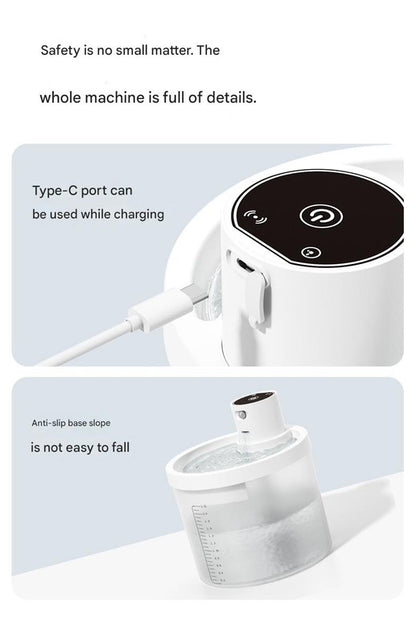 Black Wireless Automatic Pet Water Fountain - 2.2L Motion Sensor Dispenser